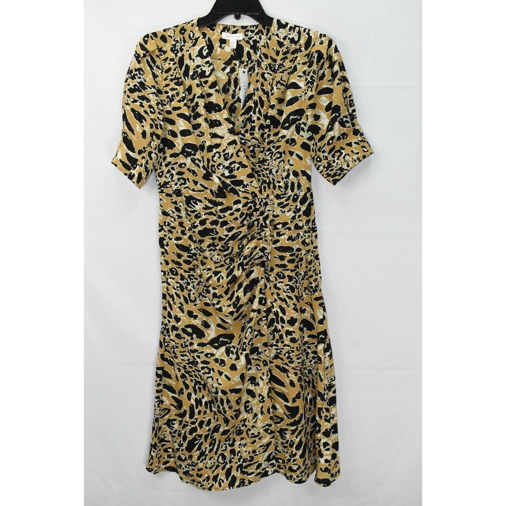 Topshop Women's Leopard Print Wrap Dress, Size 10, NwT T319AFA - Picture 1 of 9